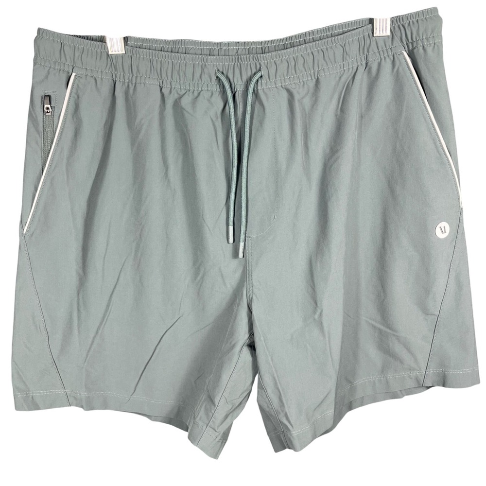 Vuori Performance Shorts Mens XL Sage Green Athletic Training 7.5 Inch Inseam